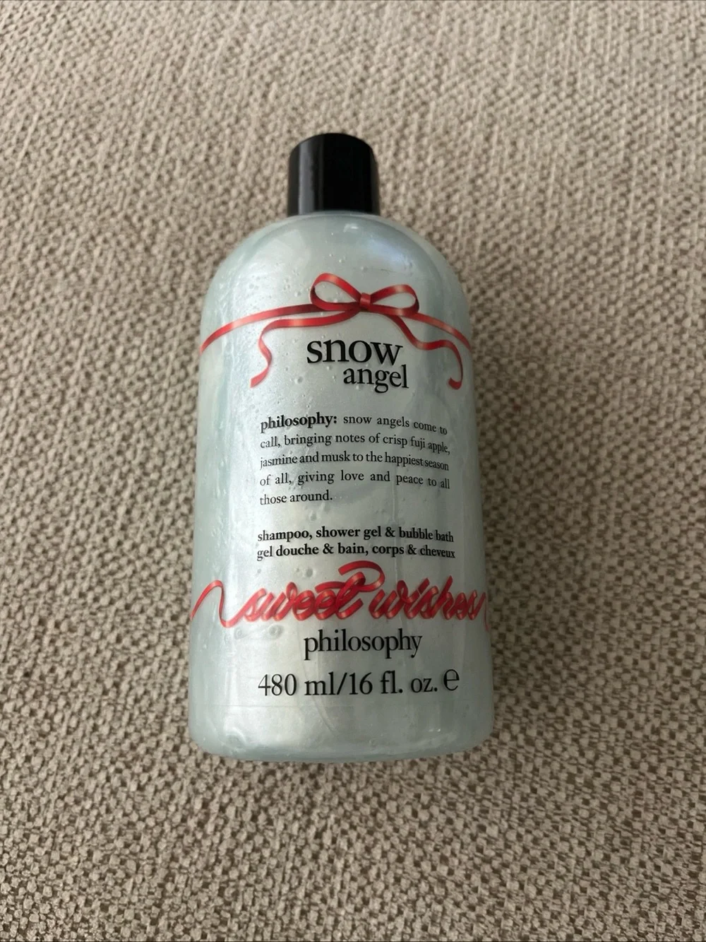 Philosophy Snow Angel Shampoo Shower Gel & Bubble Bath 16 fl oz Christmas NEW
